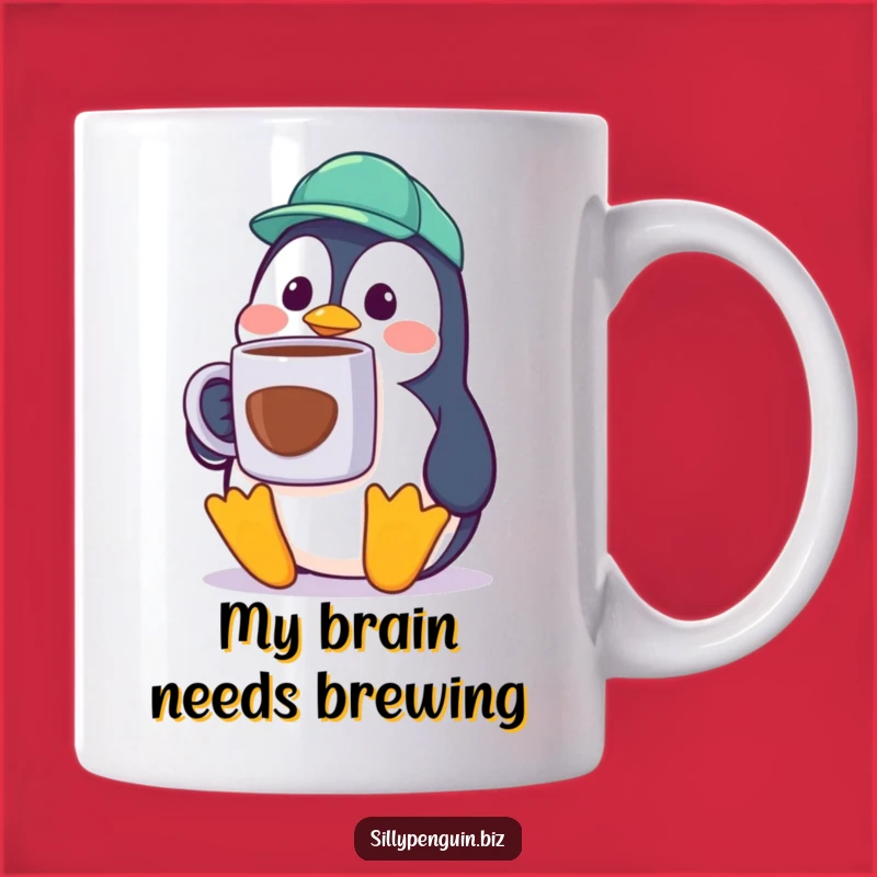 Funny Penguin Coffee Mug - Surprised Cubicle Worker Gift