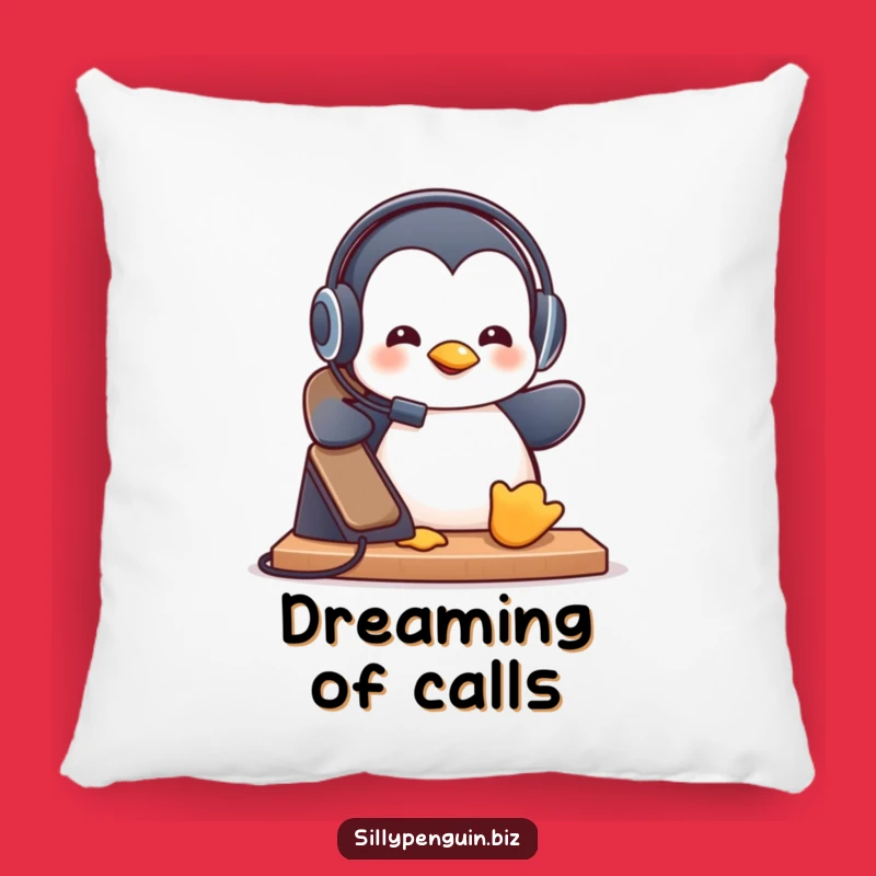 Funny Penguin Call Center Pillow: Cozy & Hilarious Comfort Gift