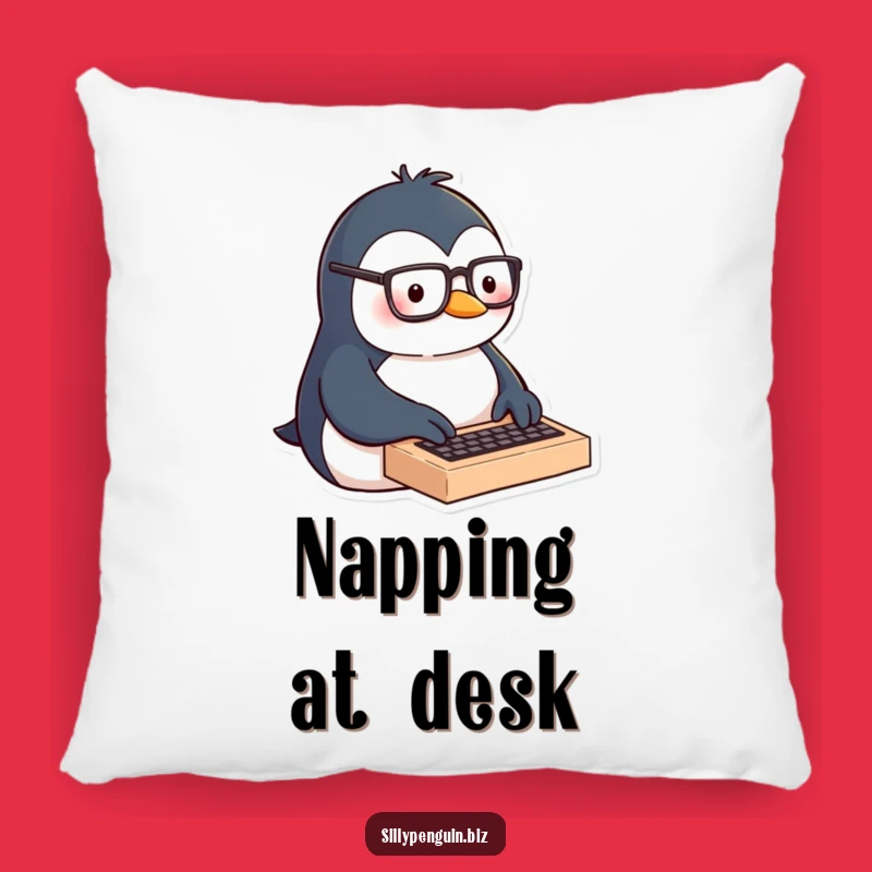 Funny Penguin Typing Pillow - Cozy Smart Comfort Gift