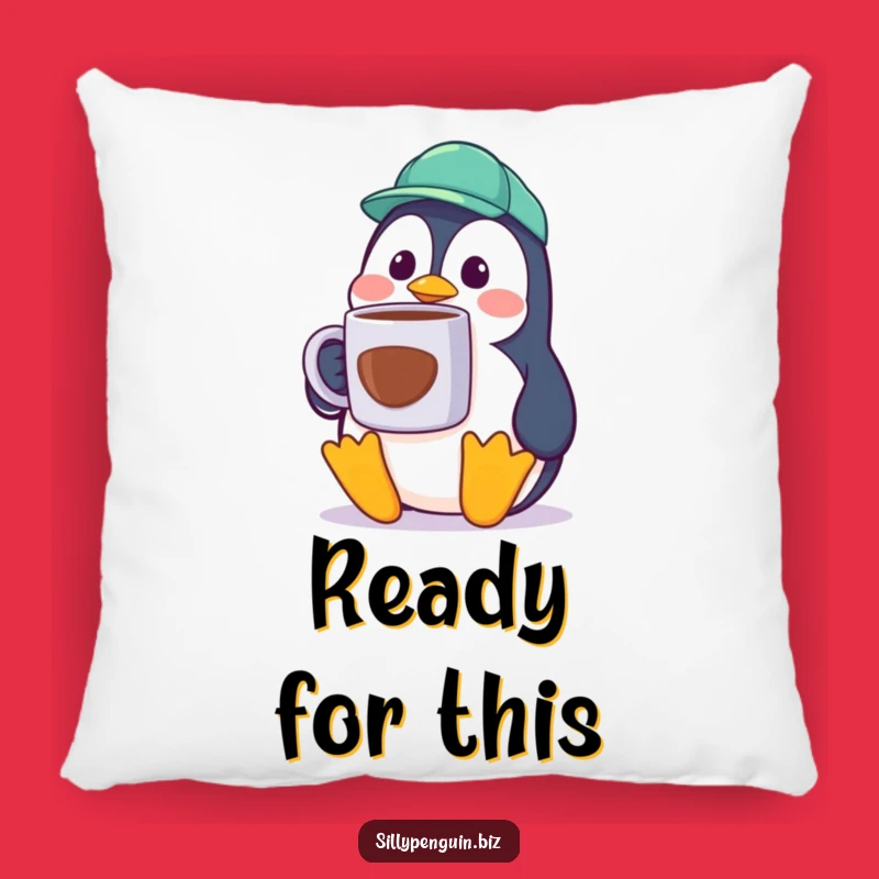 Funny Penguin Pillow - Surprised Cubicle Worker Comfort Gift