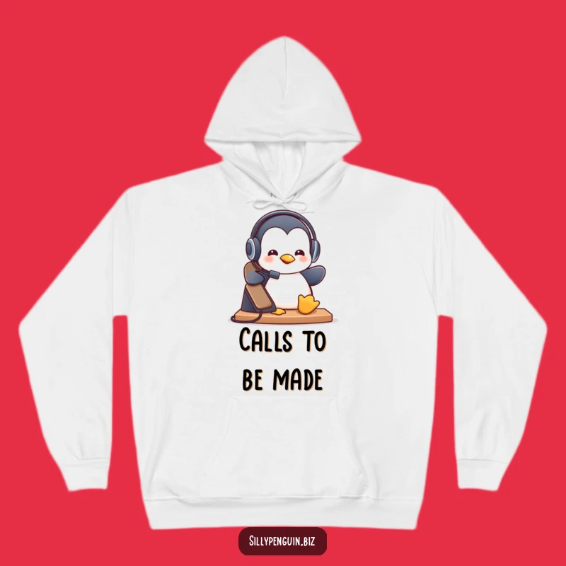 Funny Penguin Headset Hero Hoodie: Cozy Gift for Support Stars