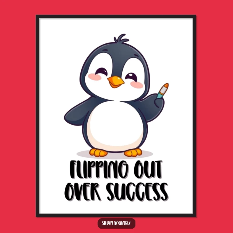 Free Printable Penguin Pen Spinner Art: Funny Downloadable Decor for Any Room