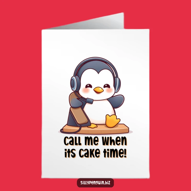 Free Printable Penguin Biz Card: Funny Birthday Downloadable Gift for Busy Bees